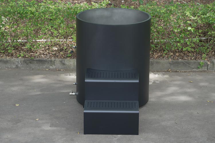 Reinforced 304 Stainless Steel Black Cold Plunge Tub