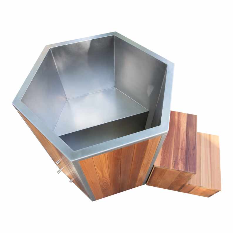 Гнучка ванна Cedar Cold зі сходинкою